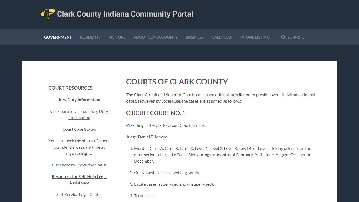 Clark County Indiana Courts